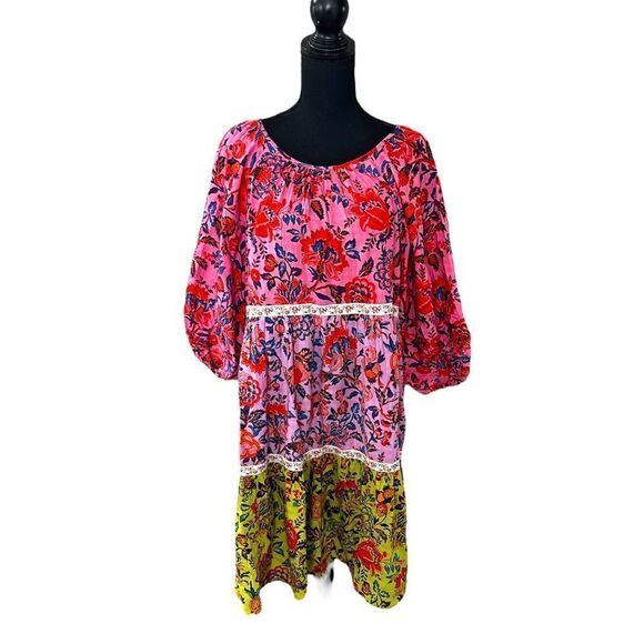 Anthropologie Dresses & Skirts - Anthropologie Mabel Mini Dress Size Small $198 Flowy long sleeve rainbow medium